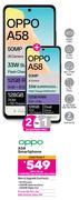 2 x Oppo A58 Smartphone-1.3GB Red Top Up Core More Data + On Promo 80