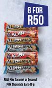 Alibi Max Caramel Or Coconut Milk Chocolate Bars-For 8 x 49g