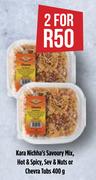 Kara Nichha's Savoury Mix, Hot & Spicy, Sev & Nuts Or Chevra Tubs-For 2 x 400g