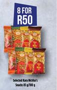 Selected Kara Nichha's Snacks-For 8 x 85g/100g