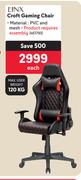 Linx Croft Gaming Chair-Each