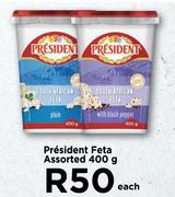 President Feta Assorted-400g Each