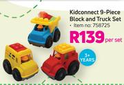 Kid Connect 9 Piece Block & Truck Set-Per Set