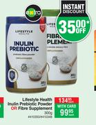 Lifestyle Health Inulin Prebiotic Powder Or Fibre Supplement 410350/4106348-300g Each