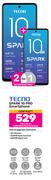 2 x Tecno Spark 10 Pro Smartphone-On 1.2GB Red Core More Data