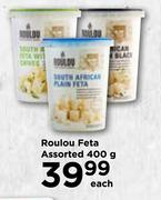 Roulou Feta Assorted-400g Each