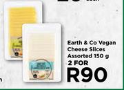 Earth & Co Vegan Cheese Slices Assorted-For 2 x 150g