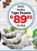 Nagiah's  Quality Headless Tiger Prawns-Per Pack