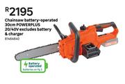 Powerplus 20/40V Excludes Battery & Charger Battery Operated 30cm Chainsaw