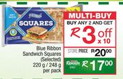 Blue Ribbon Sandwich Squares-220g/248g Per Pack