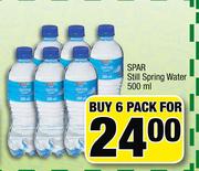Spar Still Spring Water-6 x 500ml
