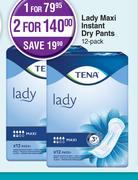 Tena Lady Maxi Instant Dry Pants-For 1 x 12 Per Pack
