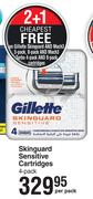 Gillette Skinguard Sensitive Cartridges-4 Per Pack