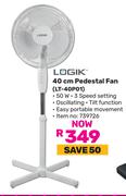Logik 40cm Pedestal Fan LT-40P01