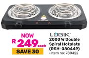 Logik 2000W Double Spiral Hotplate RSH-080449