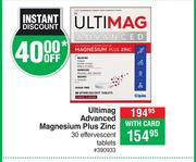 Ultimag Advanced Magnesium Plus Zinc 30 Effervescent Tablets