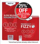 Revite Slow Release Magnesium 100 Tablets