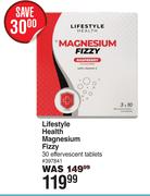 Lifestyle Health Magnesium Fizzy 30 Effervescent Tablets