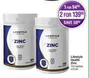 Lifestyle Health Zinc 100 Tablets-For 1