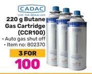  Cadac 220g Butane Gas Cartridge CCR100-For 3