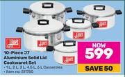 Hart 10 Piece J7 Aluminium Solid Lid Cookware Set