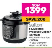 Salton 6L Electric Pressure Cooker SEPC02