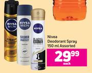 Nivea Deodorant Spray Assorted-150ml Each