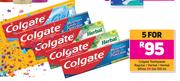 Colgate Toothpaste Regular/Herbal/Herbal White Or Gel-For 5 x 100ml