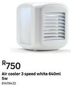 Air Cooler 3 Speed (White) 640ml 5w 81478432