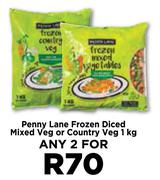 Penny Lane Frozen Diced Mixed Veg Or Country Veg-For Any 2 x 1Kg