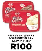 Ola Rich n Creamy Ice Cream Assorted-For Any 2 x 1.8L