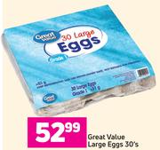 Great Value Large Eggs-30's Pack