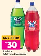 Sparletta Soft Drinks Assorted-For Any 2 x 2Ltr