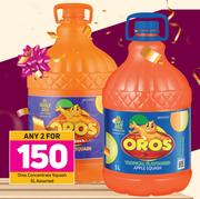 Oros Concentrate Squash Assorted-For Any 2 x 5Ltr