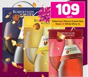 Robertson Natural Sweet Red, Rose Or White-3Ltr Each
