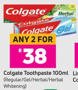Colgate Toothpaste (Regular/Gel/Herbal/Herbal Whitening)-For Any 2 x 100ml