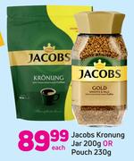 Jacobs Kronung Jar 200g Or Pouch 230g-Each
