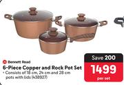 Bennett Read 6-Piece Copper And Rock Pot Set-Per Set 438927