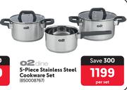 O2 dine 5-Piece Stainless Steel Cookware Set 850008767-Per Set