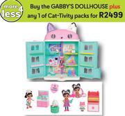 Gabby's Dollhouse Plus Any 1 Of Cat-Tivity Packs 