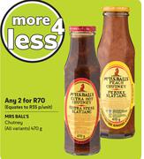 Mrs Balls Chutney-For 2 x 470g