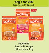 Morvite Instant Porridge (All Variants)-For 3 x 1Kg