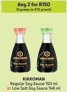 Kikoman Regular Soy Sauce 150ml Or Low Salt Soy Sauce 148ml-For 2