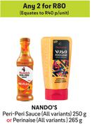 Nando's Peri Peri Sauce 250g Or Perinaise 265g-For 2