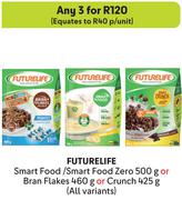 Futurelife Smart Food/Smart Food Zero 500g Or Bran Flakes 460g Or Crunch 425g-For Any 3