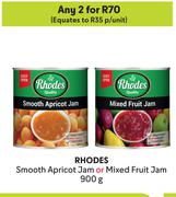 Rhodes Smooth Apricot Jam Or Mixed Fruit Jam-For Any 2 x 900g