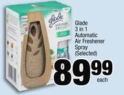 Glade 3 In 1 Automatic Air Freshener Spray (Selected)-Each