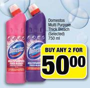 Domestos Multi Purpose Thick Bleach (Selected)-2 x 750ml