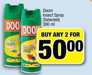 Doom Insect Spray (Selected)-2 x 300ml 