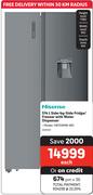 Hisense 514L Side By Side Fridge/Freezer With Water Dispenser H670SMIB-WD